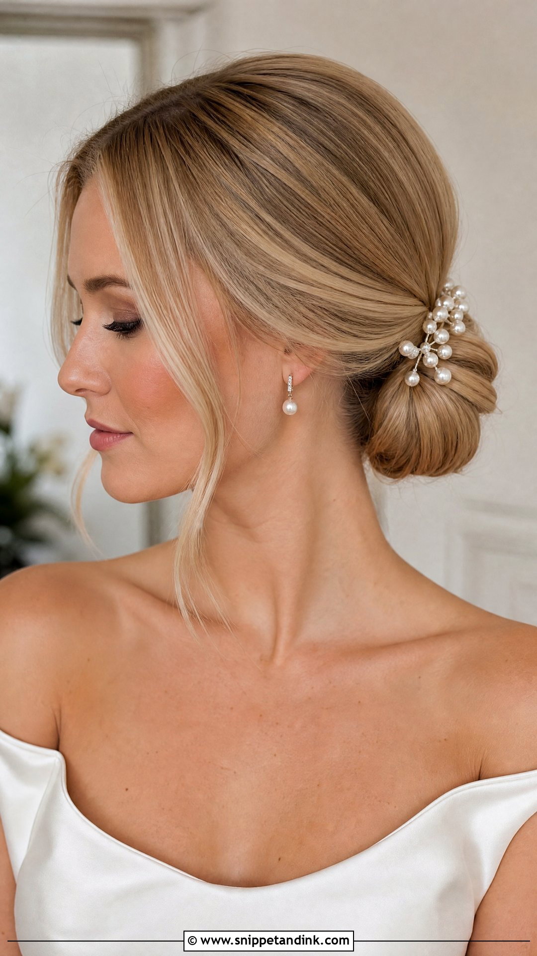 Low Bun Wedding Hairstyle - Snippet and Ink - 15 Chic Wedding Hairstyles