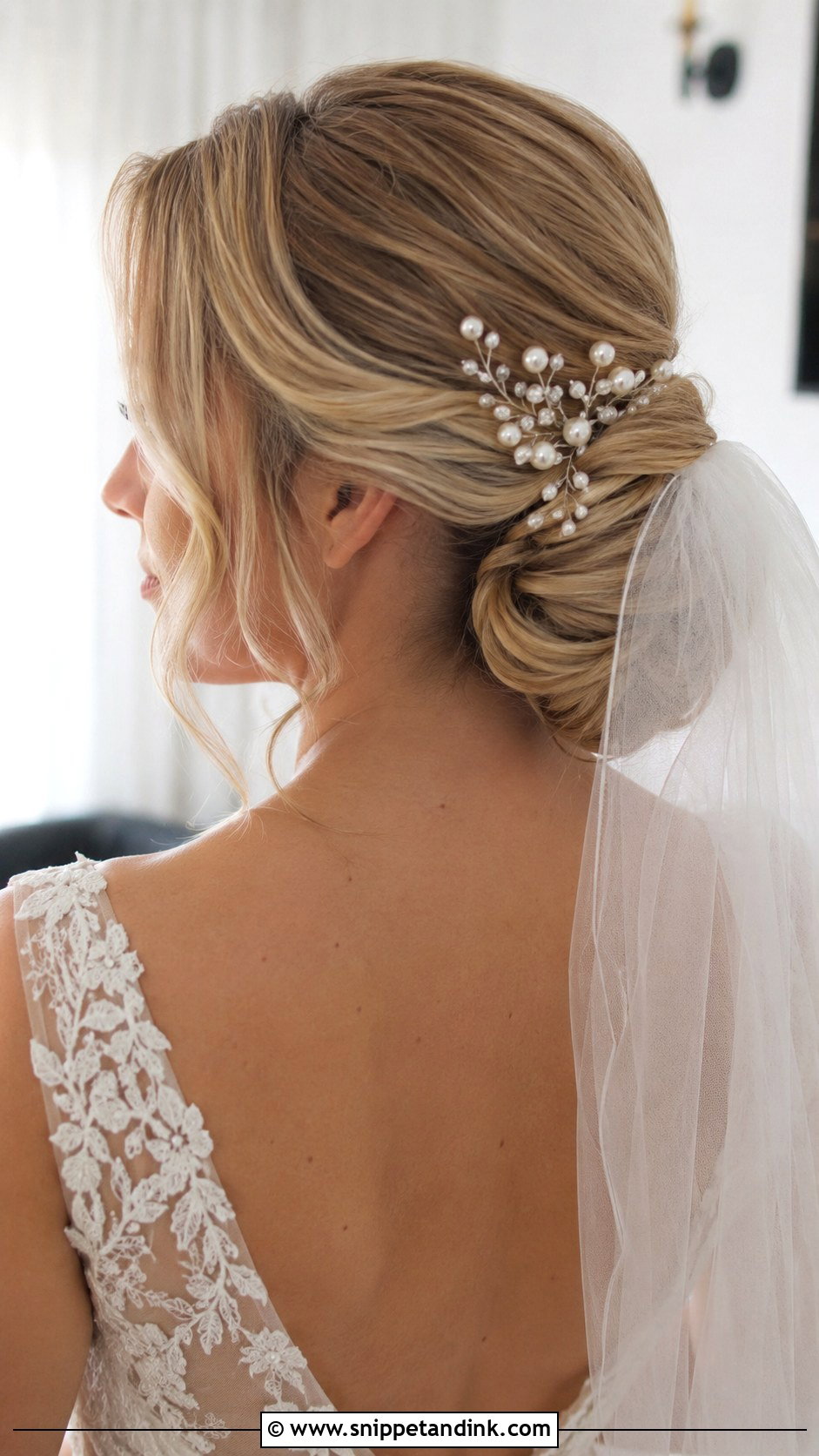 Low Bun Wedding Hairstyle - Snippet and Ink - 20 Hair Up Wedding Hairstyles