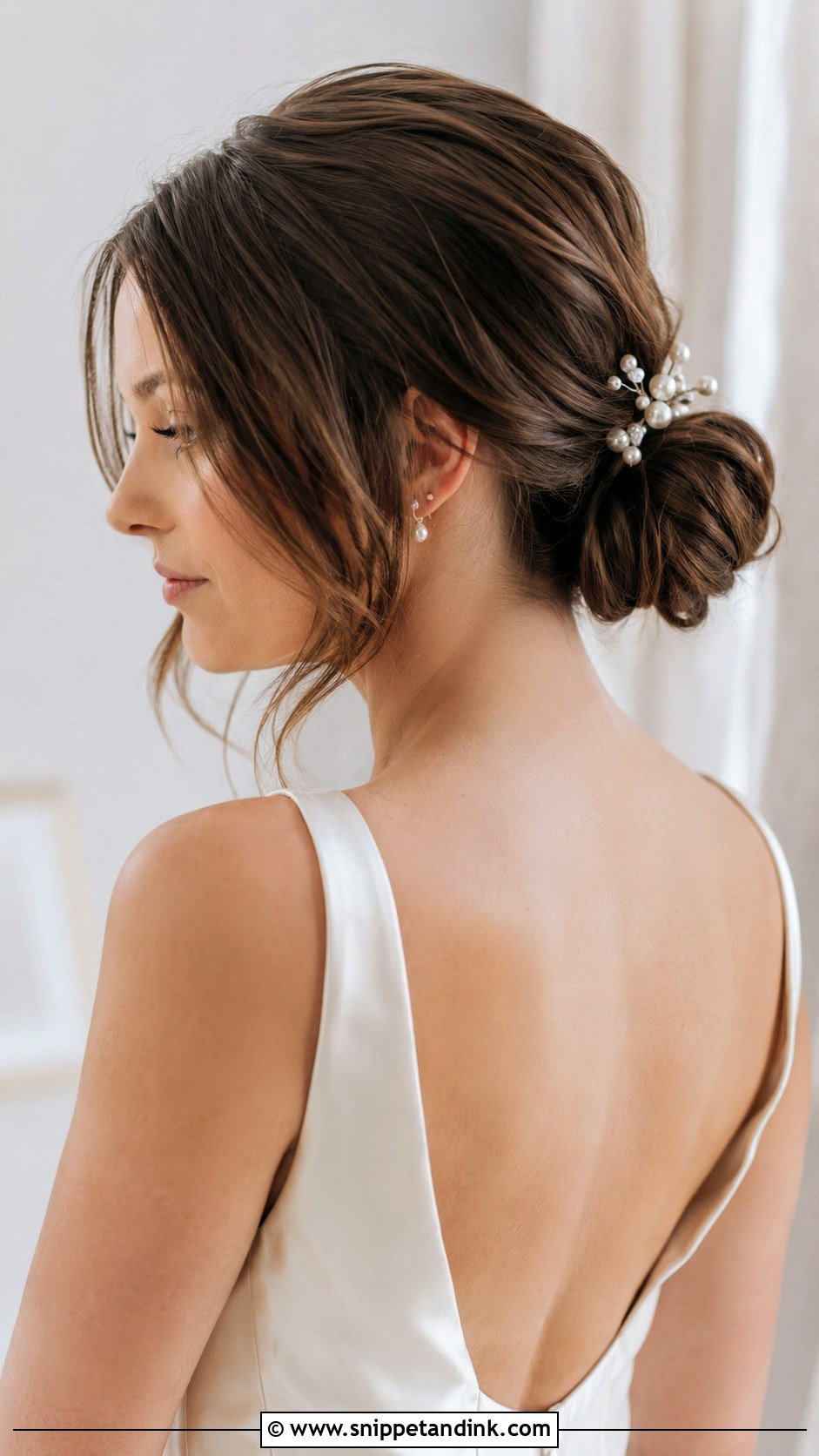 Low Bun Wedding Hairstyle - Snippet and Ink - 20 Hairstyle Idea for Wedding Ideas