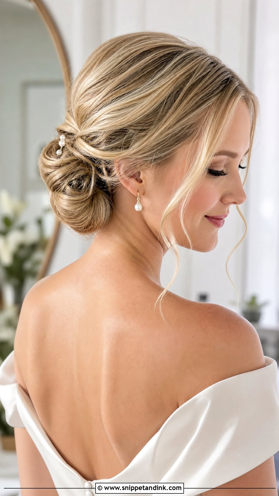Low Bun Wedding Hairstyle - Snippet and Ink - 20 Wedding Day Hairstyle Ideas