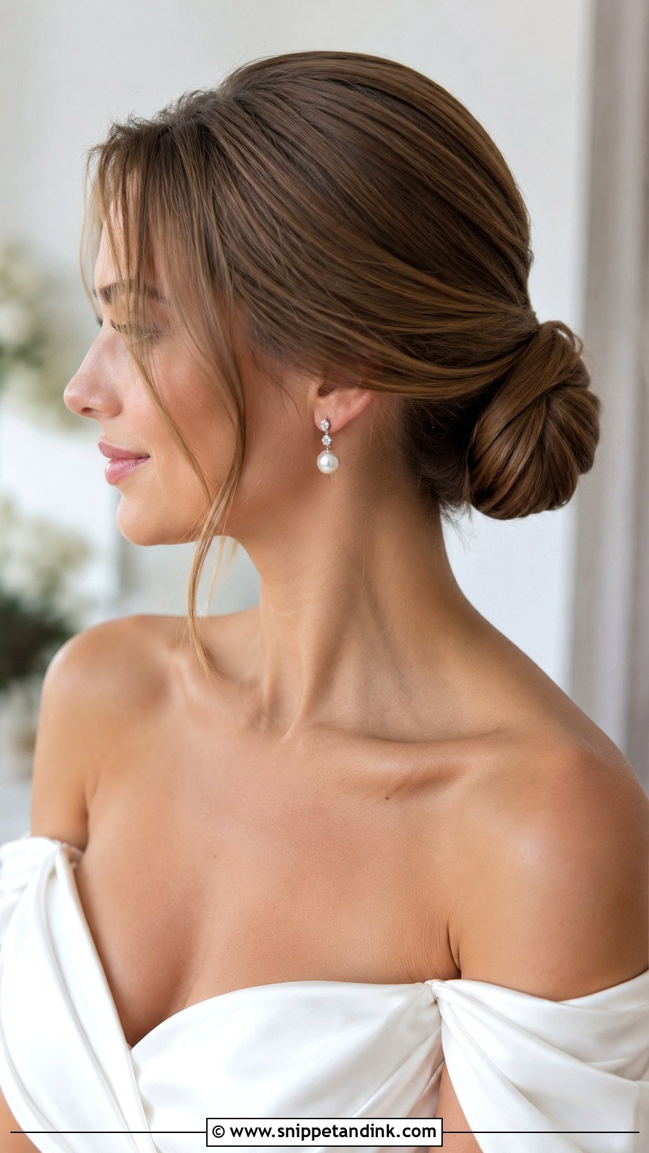 Low Bun Wedding Hairstyle - Snippet and Ink - 20 Wedding Day Hairstyles for Bride
