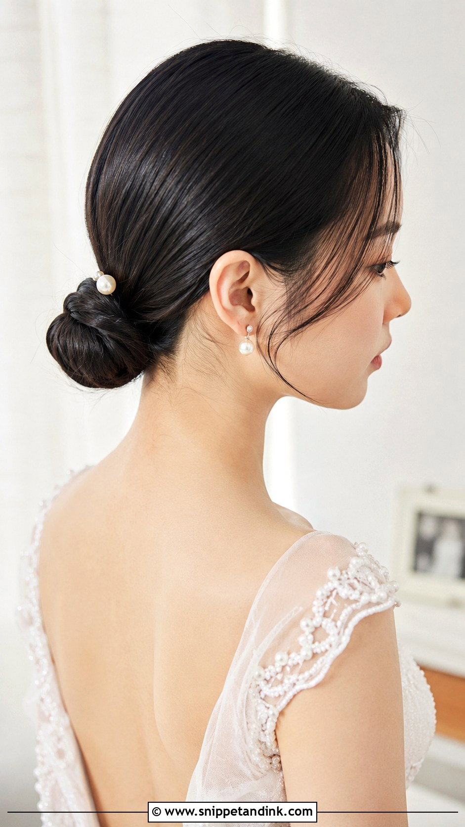 Low Bun Wedding Hairstyle - Snippet and Ink - 25 Asian Wedding Hairstyles