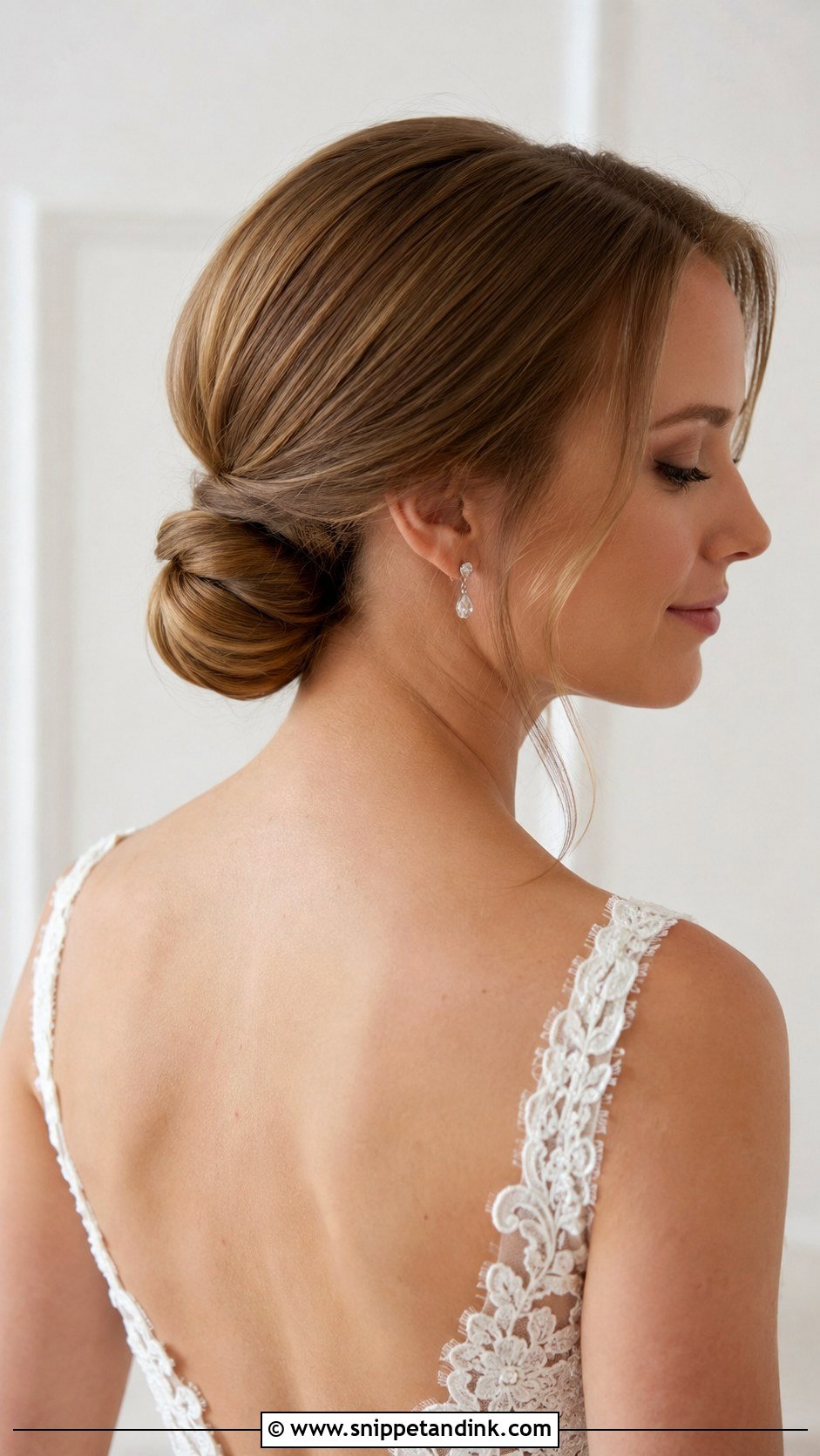 Low Bun Wedding Hairstyle - Snippet and Ink - 25 Simple Hairstyle for Wedding Ideas