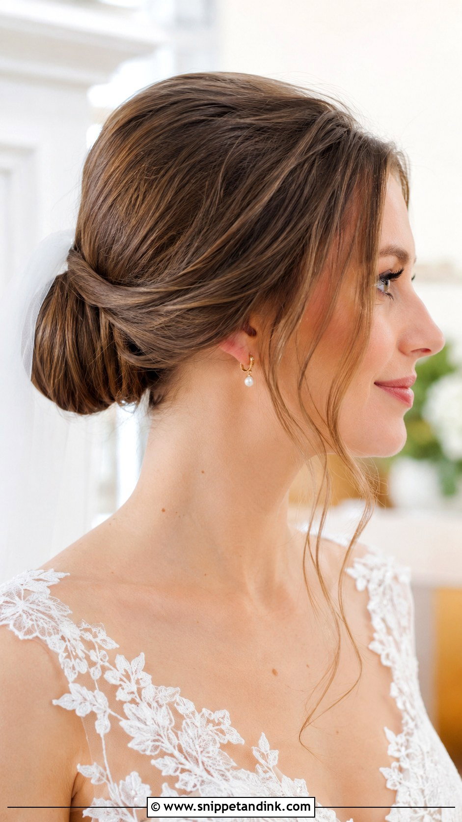 Low Bun Wedding Hairstyle - Snippet and Ink - 35 Hair Styles for Wedding