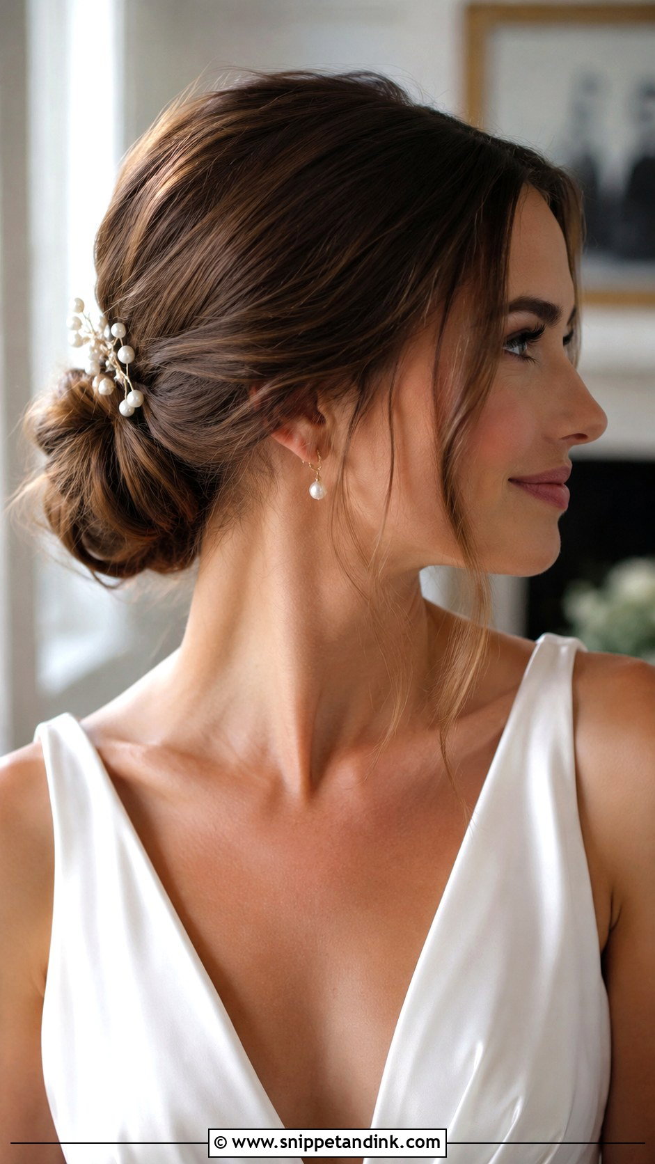 Low Bun Wedding Hairstyle - Snippet and Ink - 15 Hairstyles for Women in Wedding
