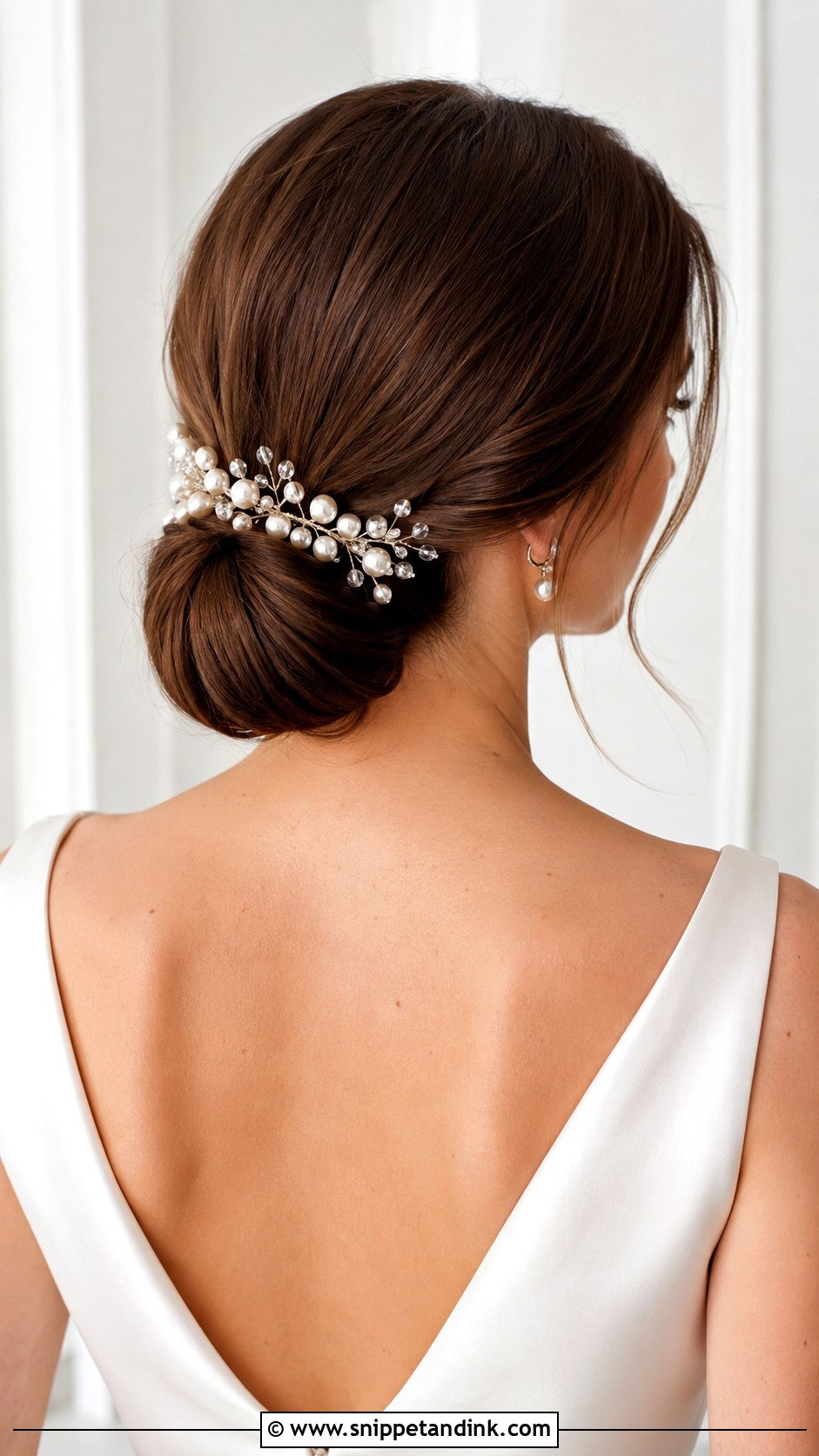 Low Bun Wedding Hairstyle For Long Hair - Snippet and Ink - 15 Long Hairstyles for a Wedding