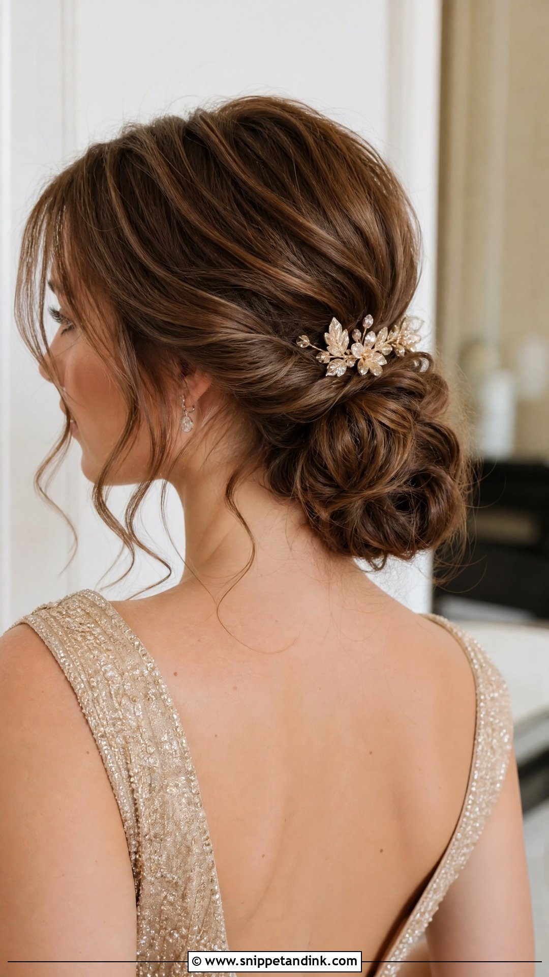 Low Bun Wedding Hairstyle For Medium Hair - Snippet and Ink - 15 Easy Hairstyles for Medium Hair for Wedding