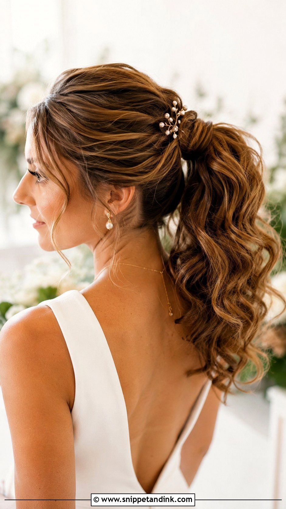 Low Bun Wedding Hairstyle With Curls - Snippet and Ink - 15 Wedding Hairstyle with Curls