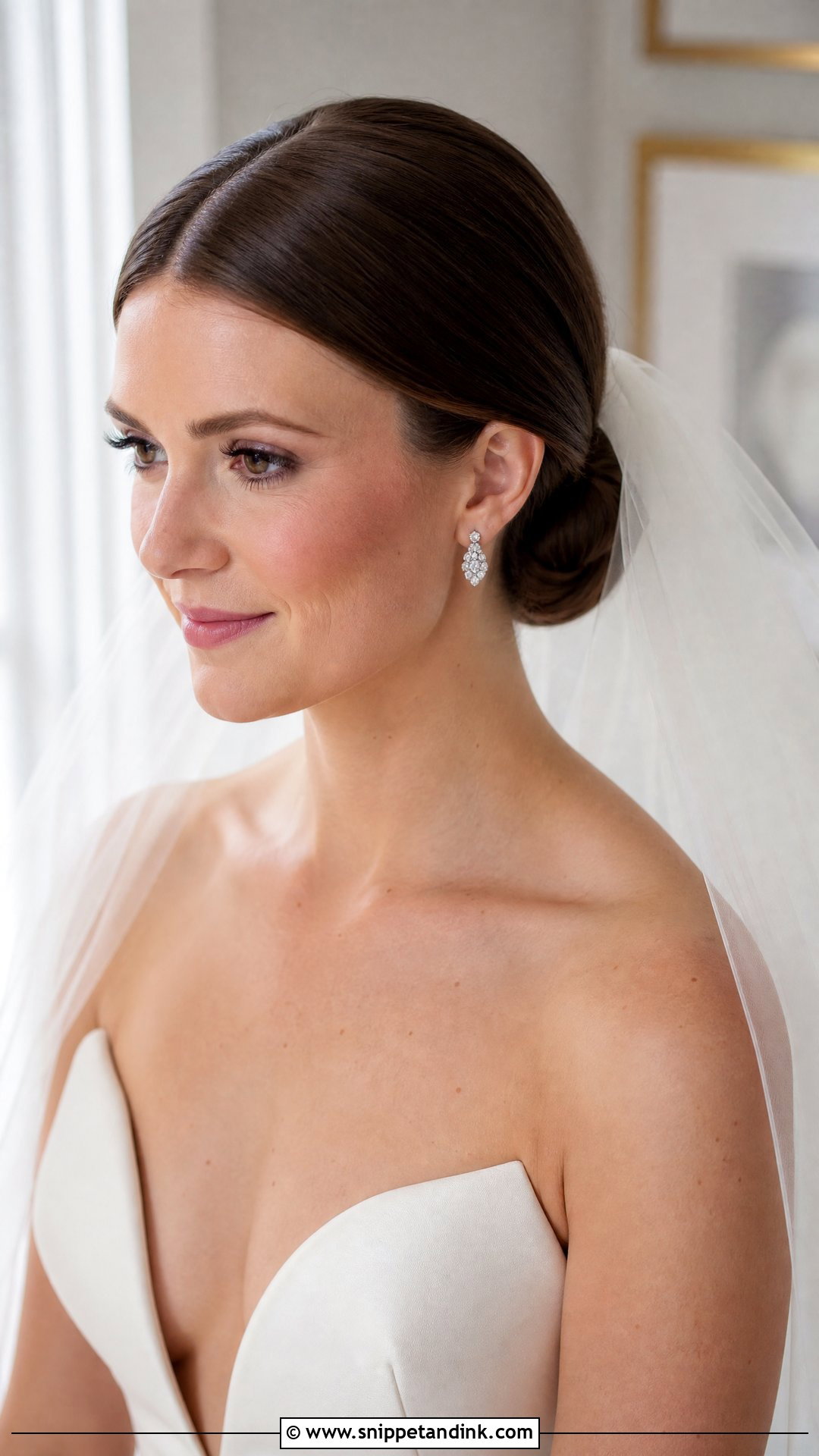 Low Bun Wedding Hairstyle for Brown Hair - Snippet and Ink - 20 Wedding Hairstyles Brown Hair