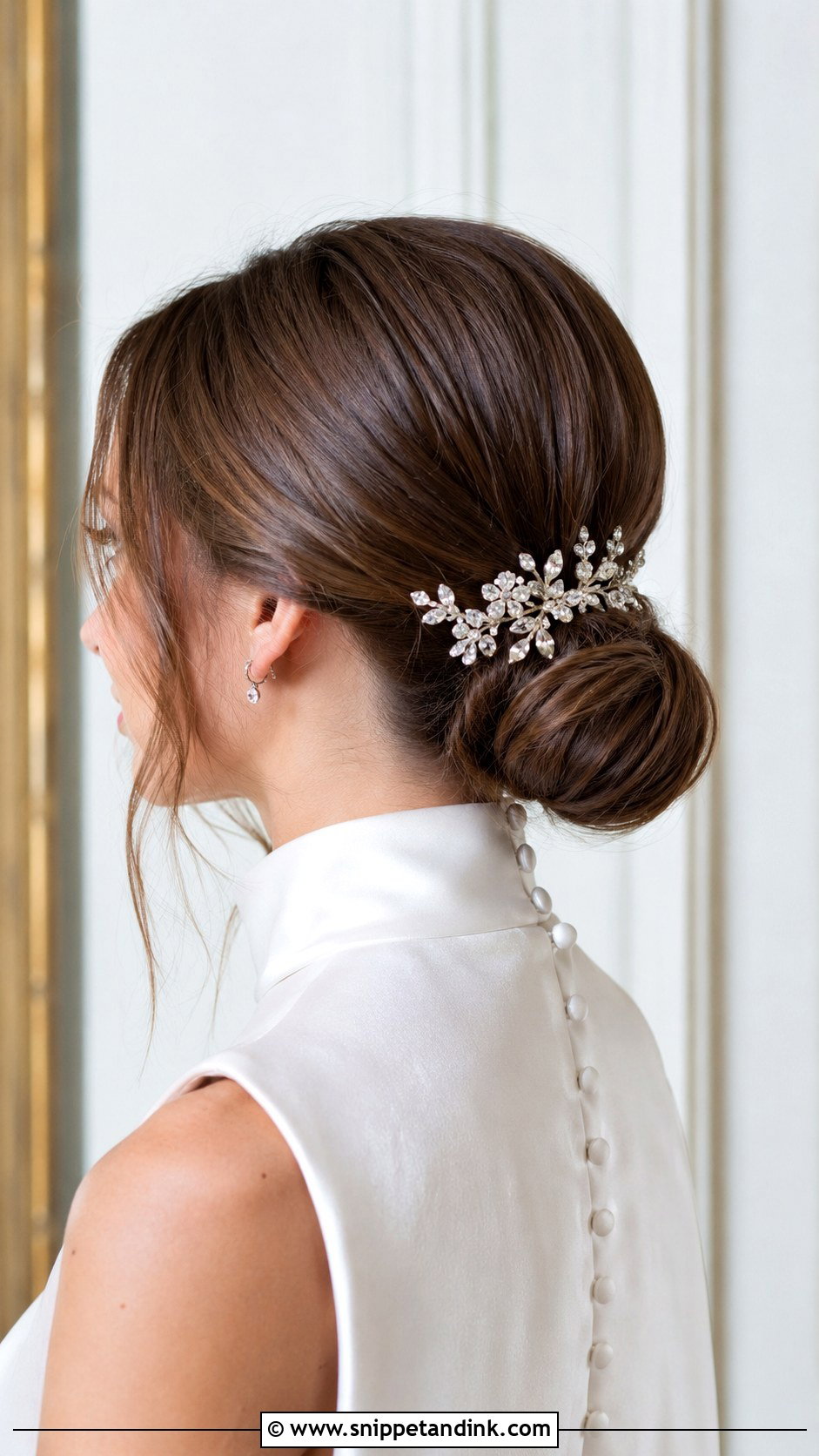 Low Bun Wedding Hairstyle for Long Hair - Snippet and Ink - 25 Hairstyle for Long Hair Wedding Ideas