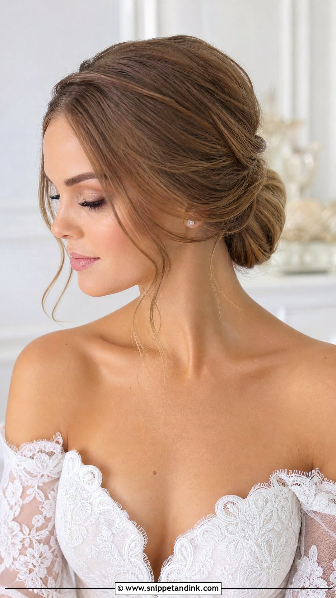 Low Bun Wedding Updo - Snippet and Ink - 20 Romantic Wedding Hair Updo Ideas