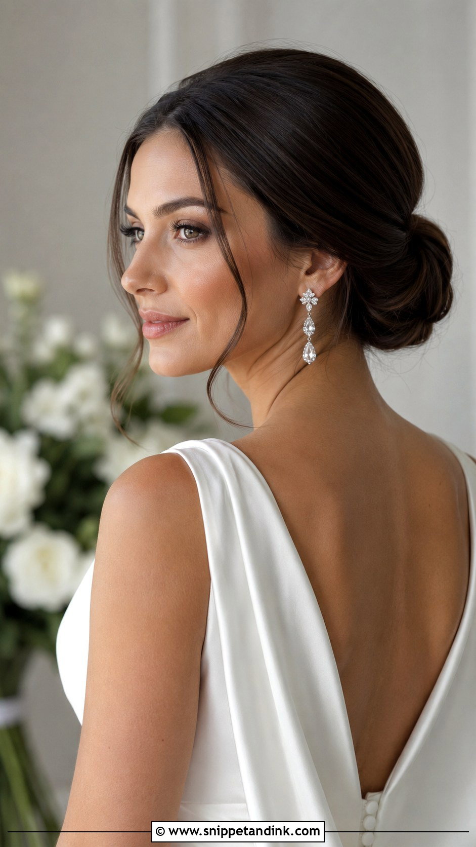 Low Bun Wedding Updo - Snippet and Ink - 25 Bride Hairstyles for Long Hair