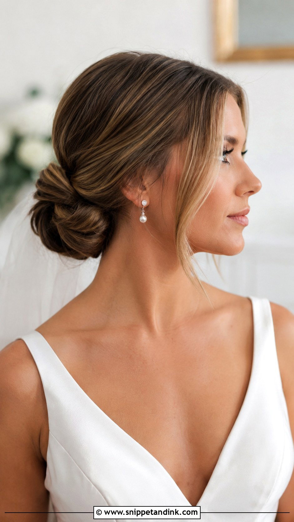 Low Bun Wedding Updo - Snippet and Ink - 25 Hair Looks for Wedding