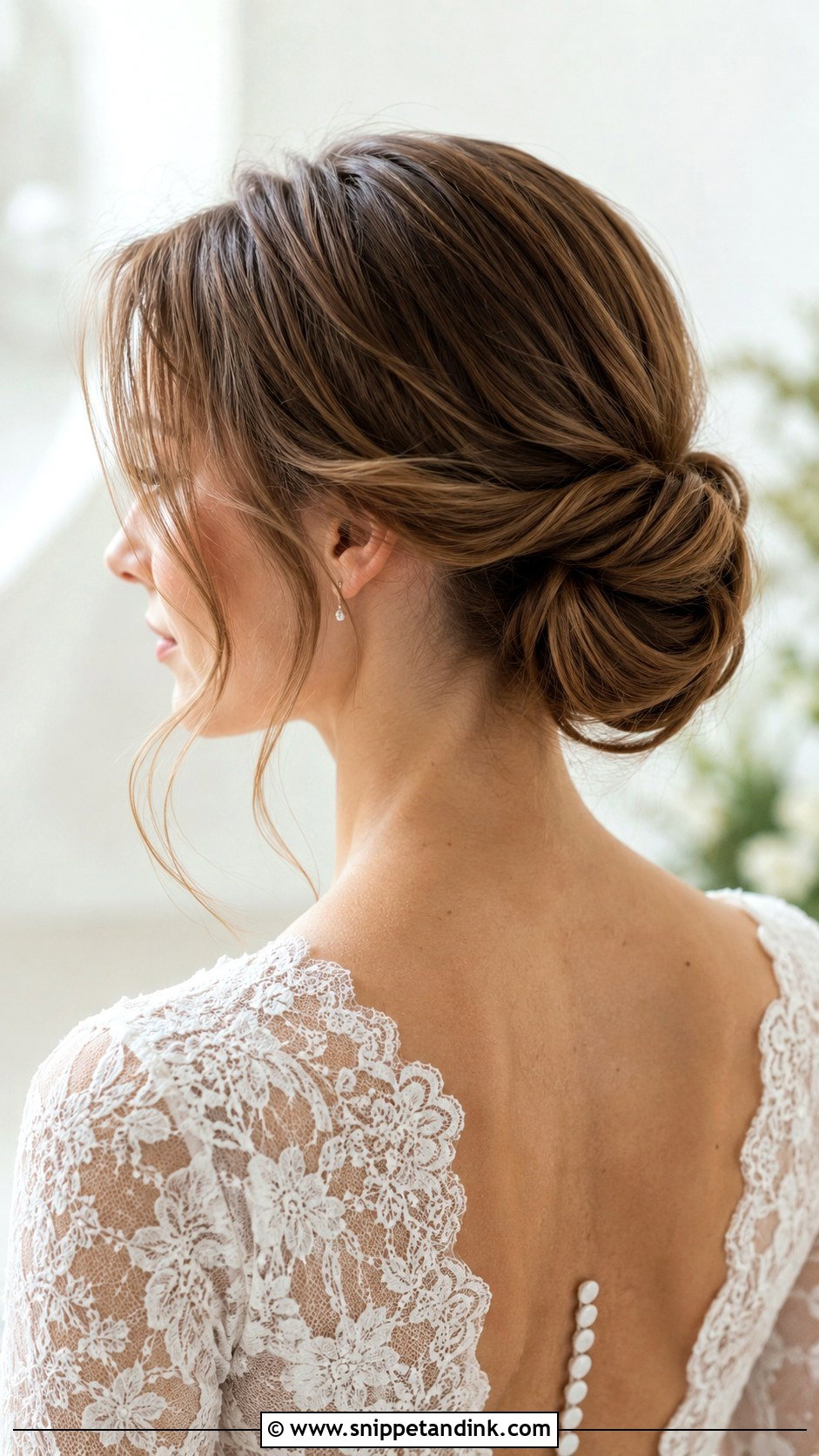 Low Bun Wedding Updo - Snippet and Ink - 30 Wedding Hair Do Ideas