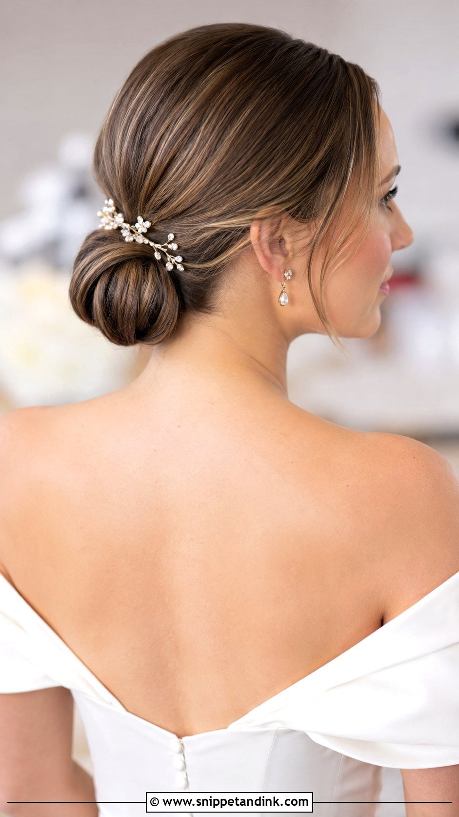 Low Bun Wedding Updo - Snippet and Ink - 30 Wedding Updo Hairstyles