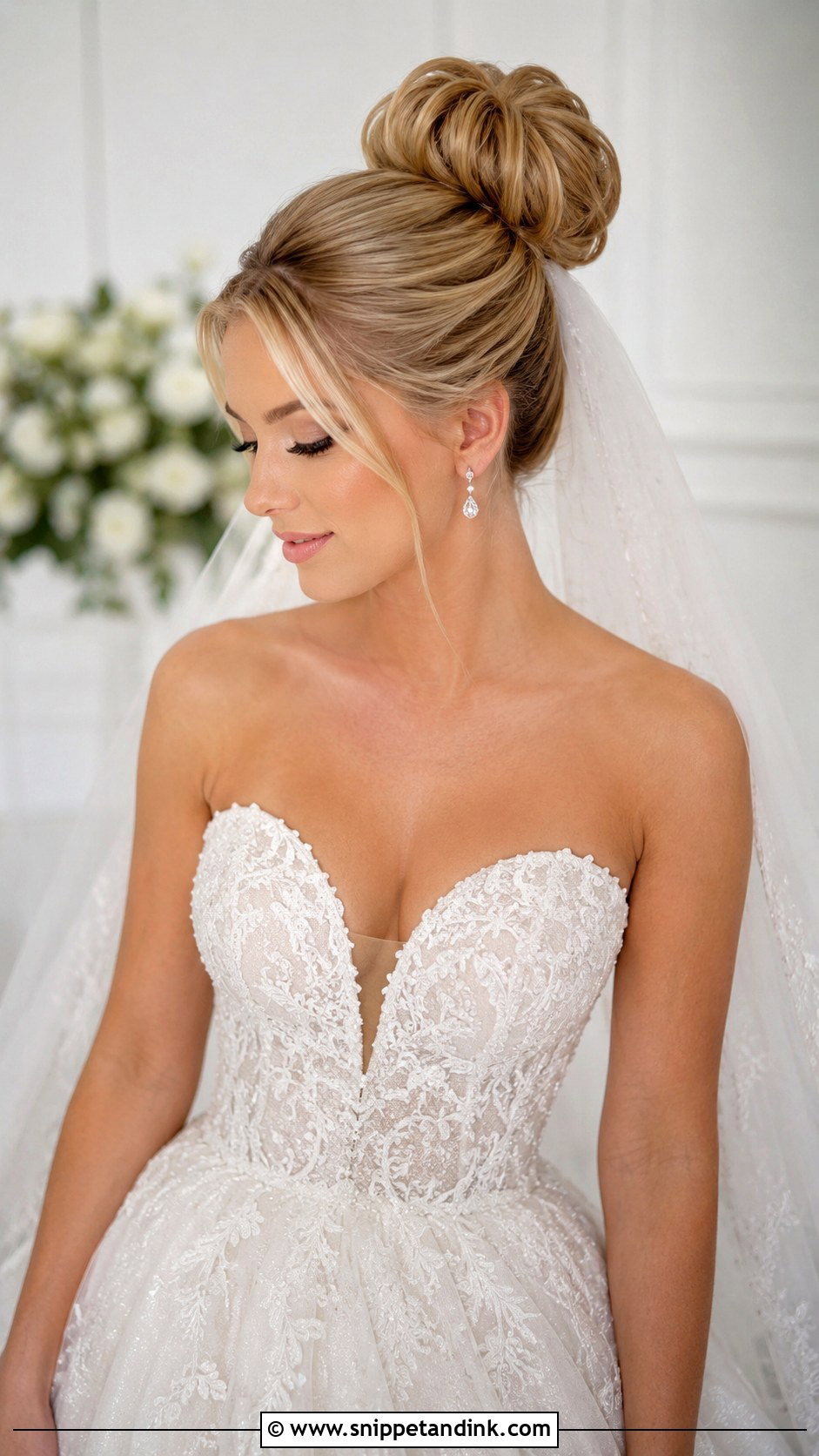 Low Bun Wedding Updo - Snippet and Ink - 15 Wedding Updo for Bride Ideas