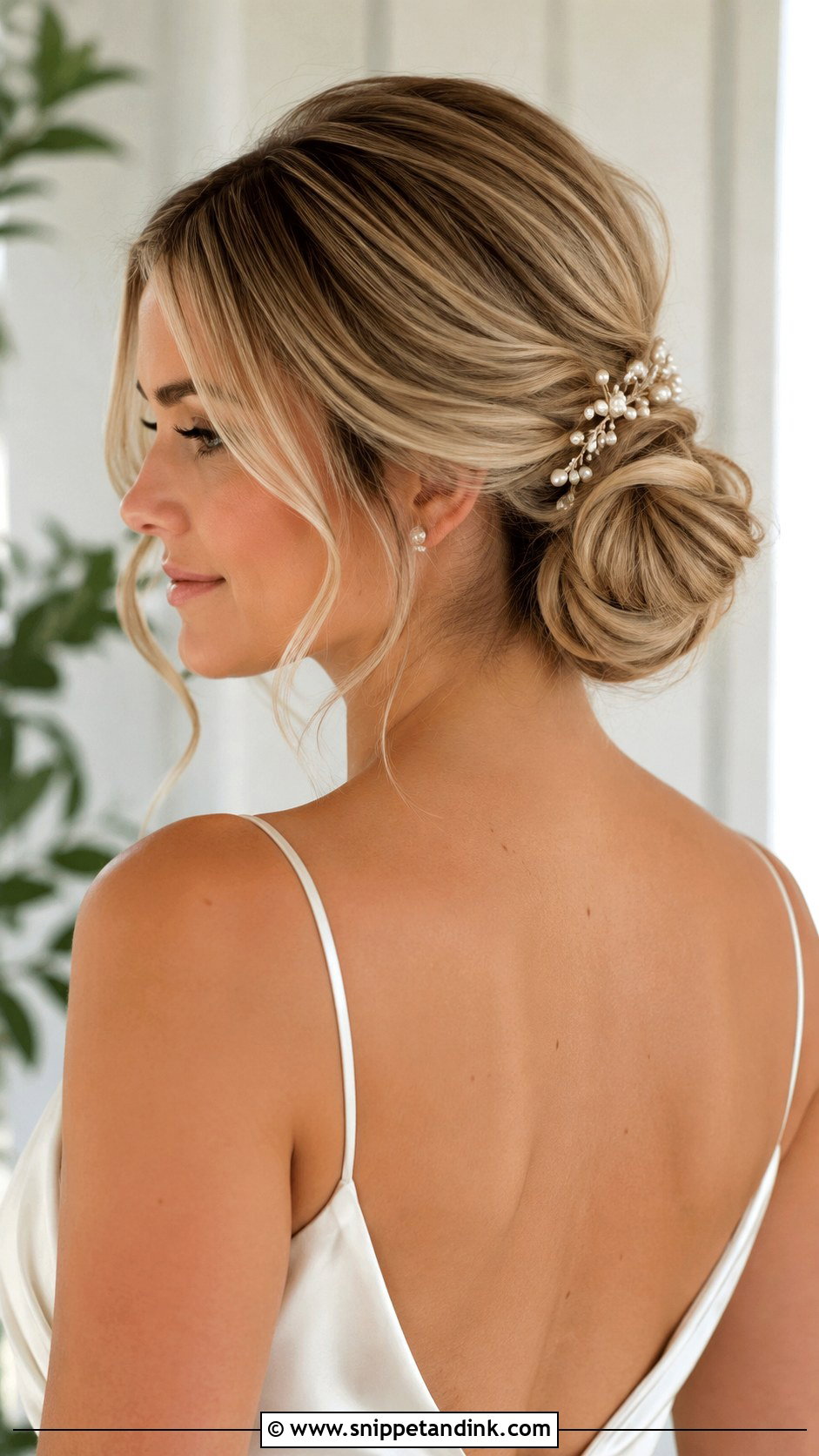 Low Bun Wedding Updo For Long Hair - Snippet and Ink - 15 Up Do for Long Hair Wedding Ideas