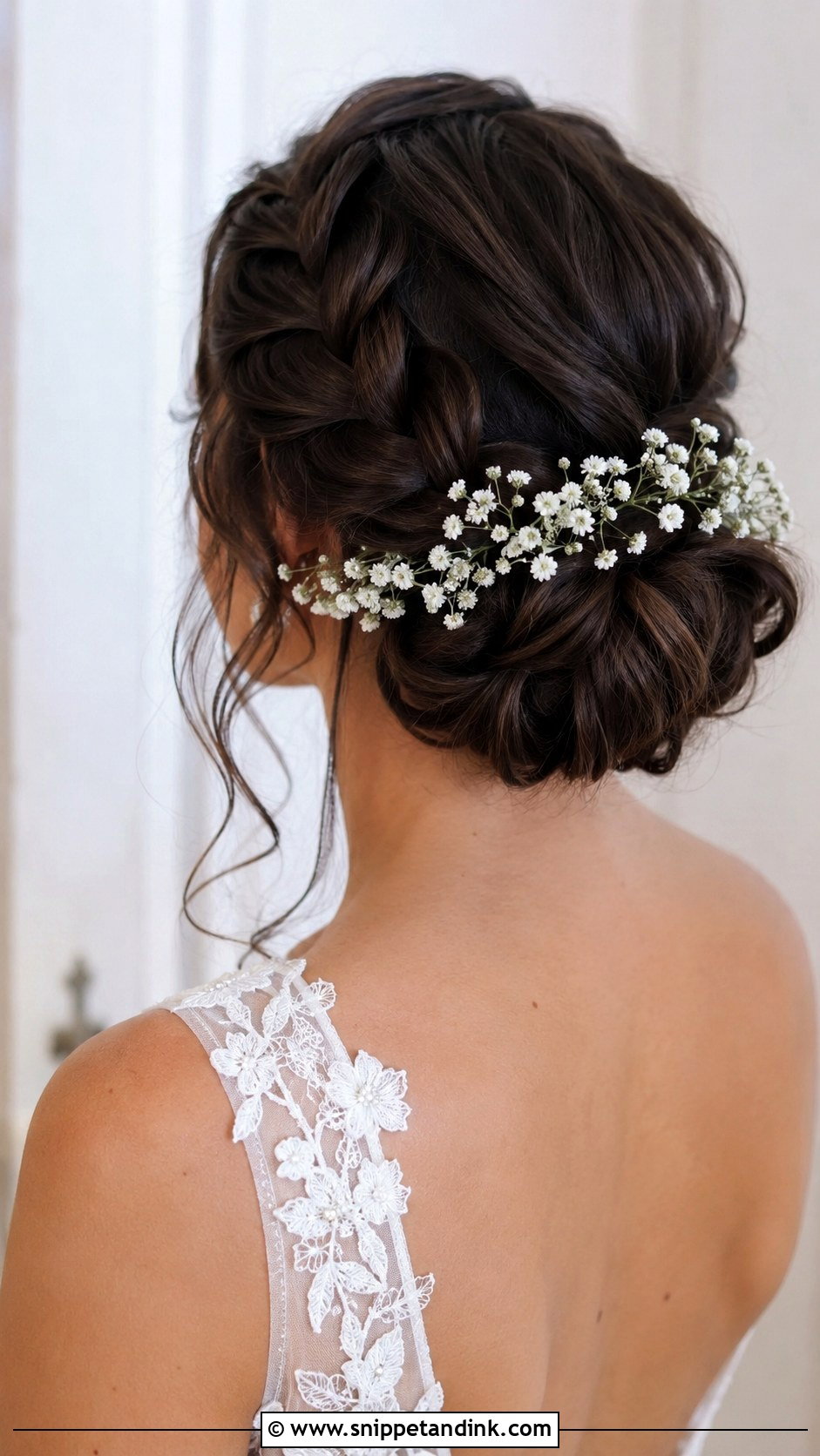 Low Bun With Braid - Snippet and Ink - 20 Easy Wedding Hairstyle Ideas