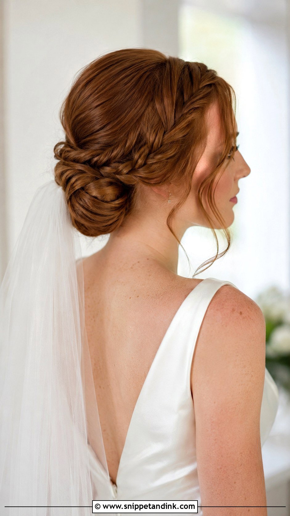 Low Bun With Braided Detail - Snippet and Ink - 35 Bridal Updo Ideas