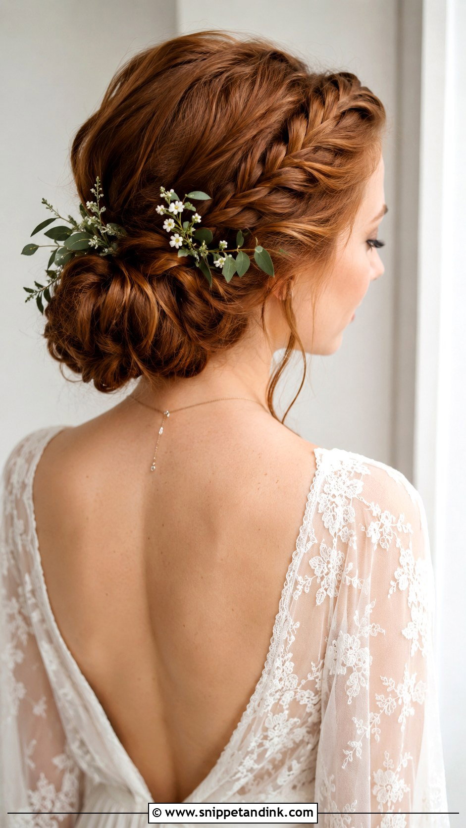 Low Bun With Braided Halo - Snippet and Ink - 25 Low Bridal Bun Ideas