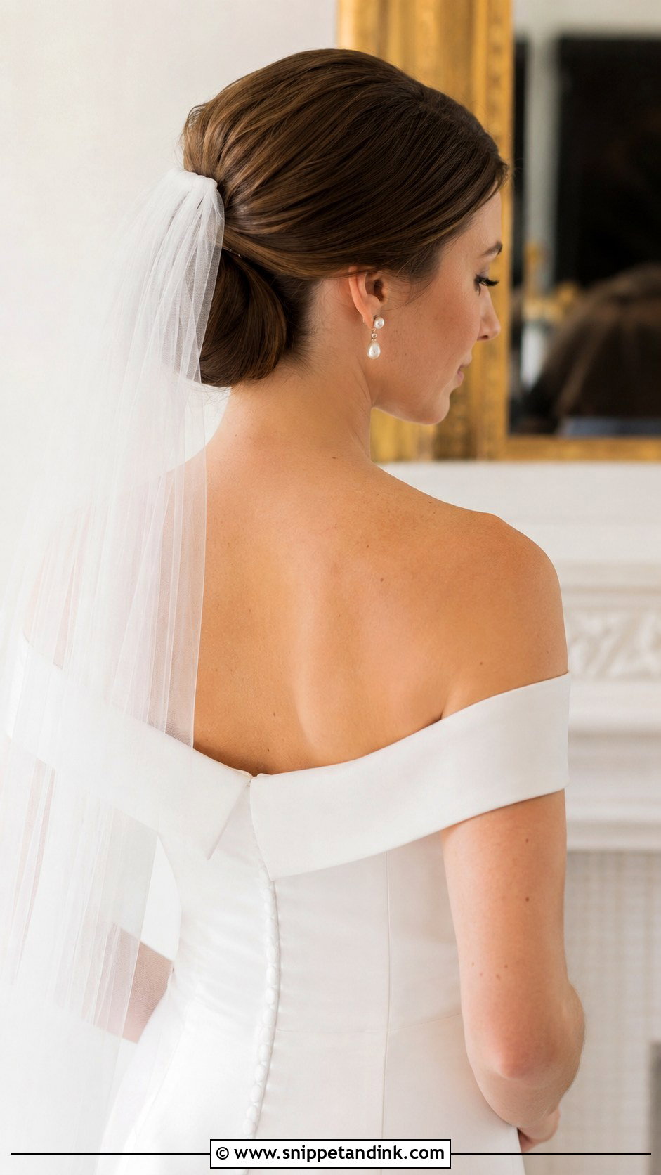 Low Bun With Cathedral Veil - Snippet and Ink - 20 Brides Hairstyles with Veil
