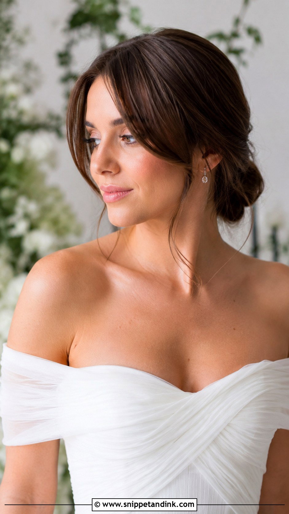 Low Bun With Curtain Bangs - Snippet and Ink - 25 Low Bun Hairstyles Wedding