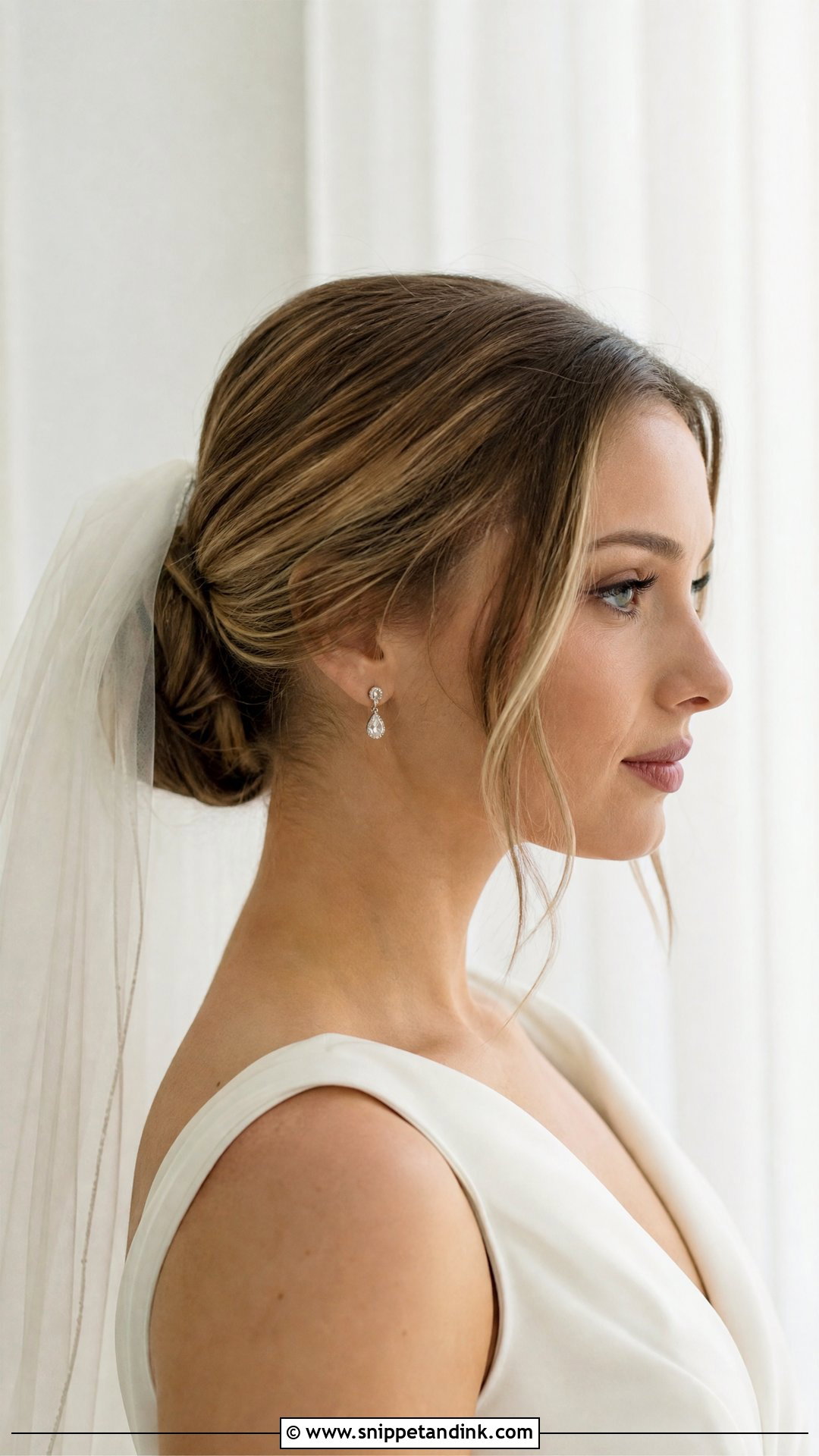 Low Bun With Delicate Face Framing Tendrils - Snippet and Ink - 20 Hair Updo for Wedding Ideas
