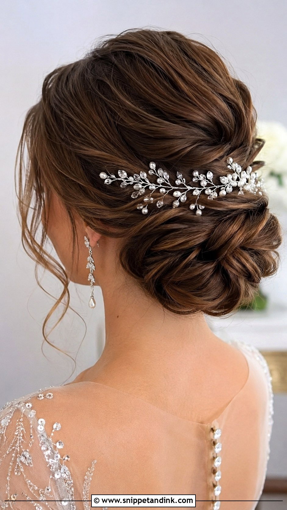 Low Bun With Face Framing Pieces - Snippet and Ink - 20 Elegant Wedding Hair Updo Ideas