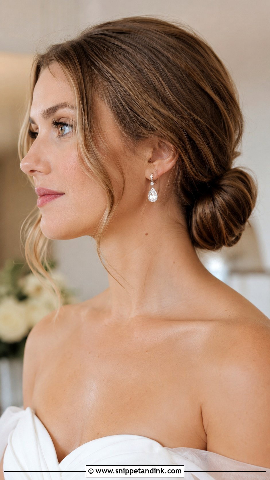 Low Bun With Face Framing Pieces - Snippet and Ink - 20 Formal Wedding Guest Hairstyles