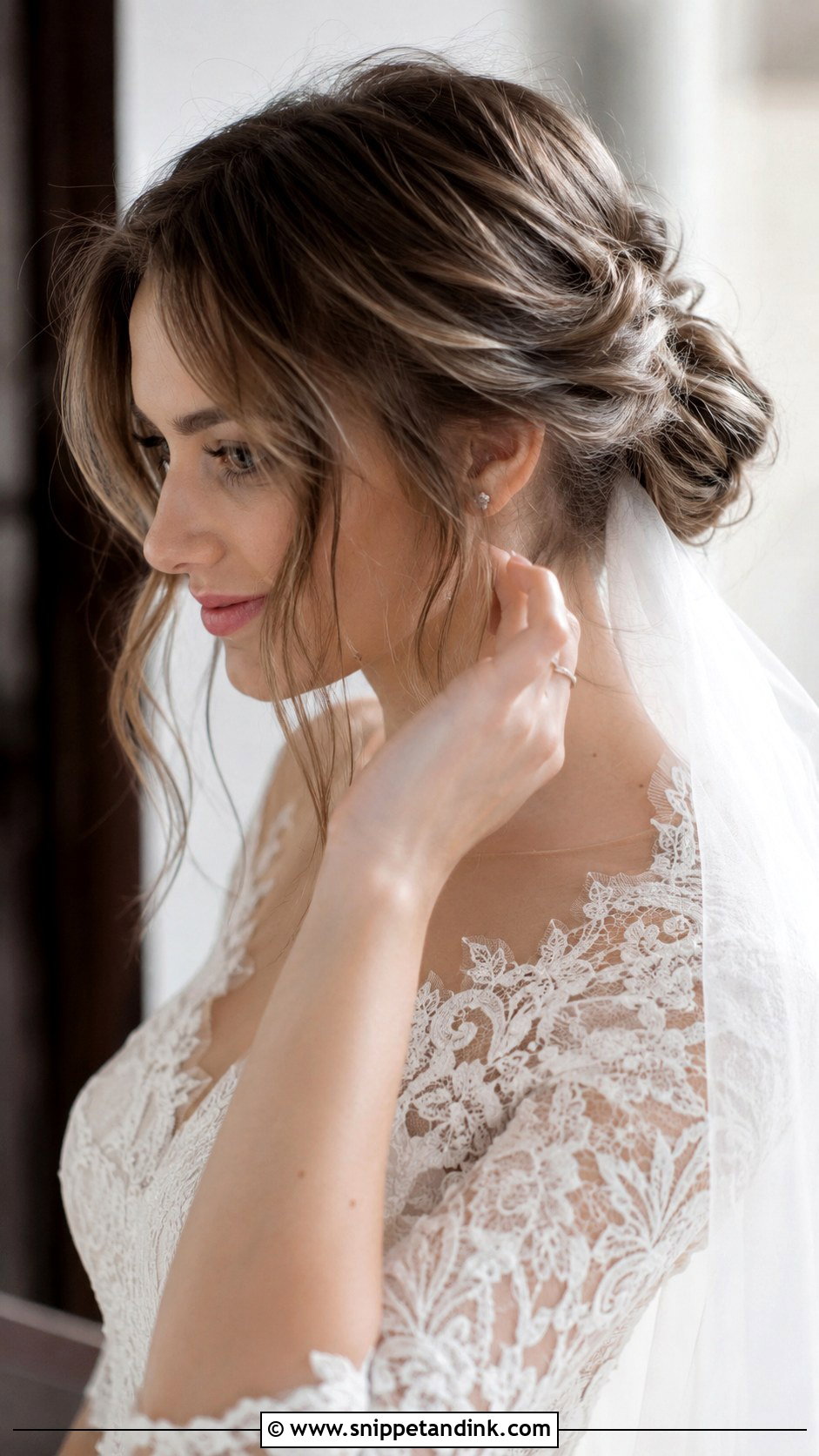 Low Bun With Face Framing Pieces - Snippet and Ink - 20 2024 Wedding Hair Ideas