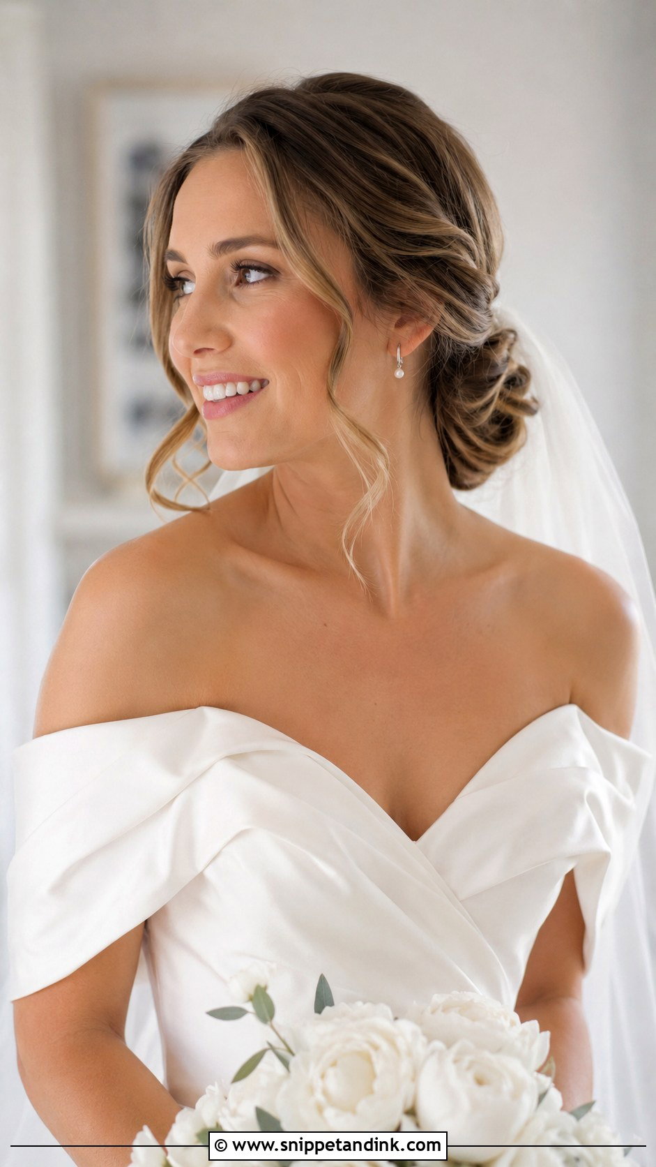 Low Bun With Face Framing Pieces - Snippet and Ink - 35 Bride Hair Ideas