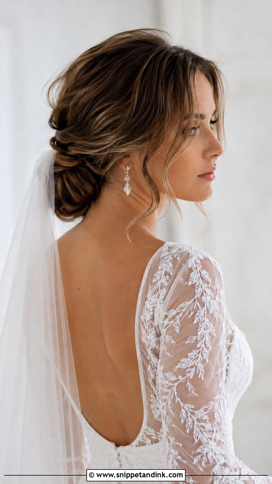 Low Bun With Face Framing Pieces - Snippet and Ink - 35 Hairstyles for Wedding