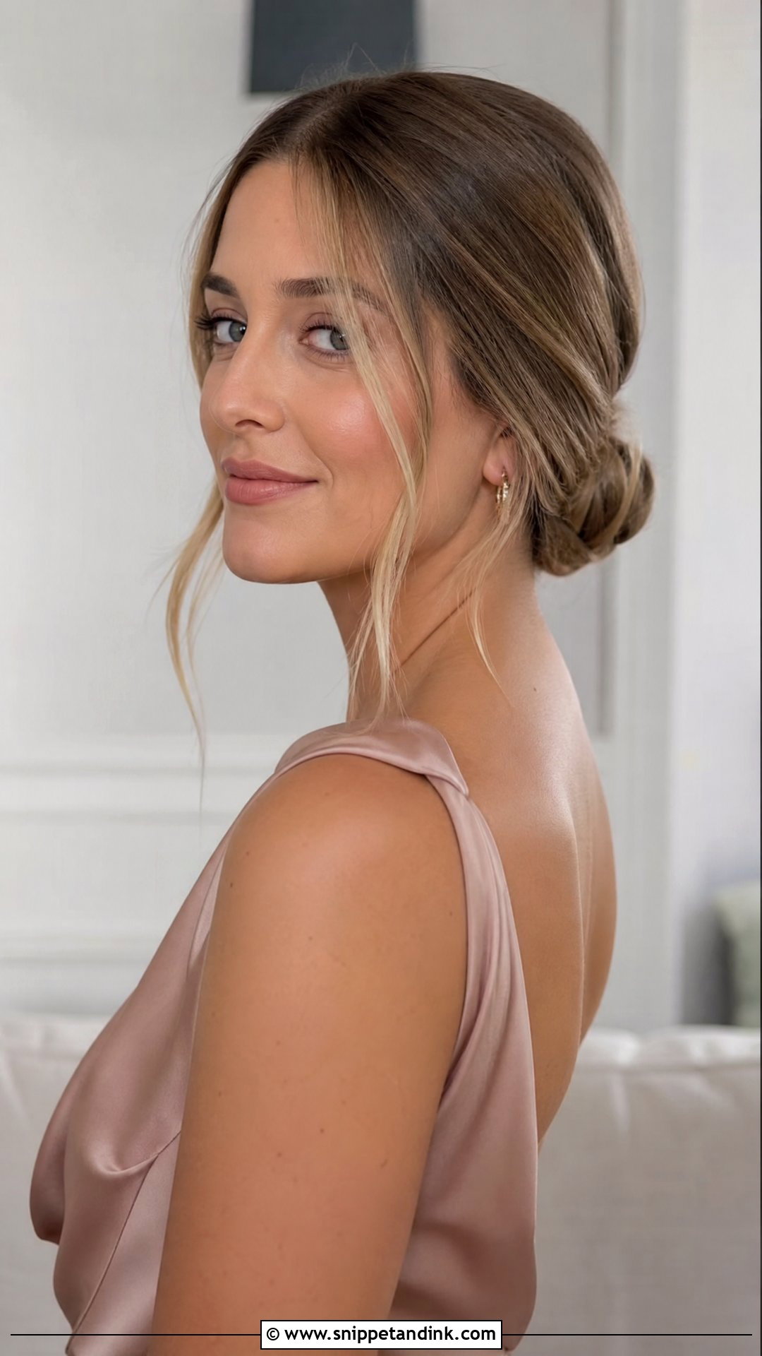 Low Bun With Face Framing Pieces - Snippet and Ink - 20 Bride Made Hairstyles