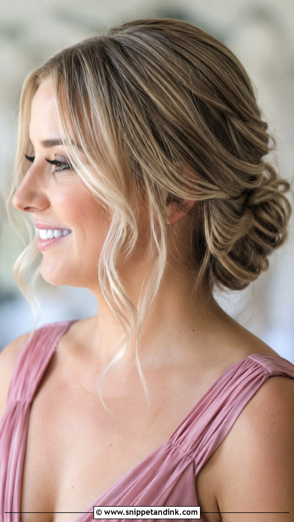 Low Bun With Face Framing Pieces Bridesmaid Updo - Snippet and Ink - 20 Simple Bridesmaid Hair Updo Ideas
