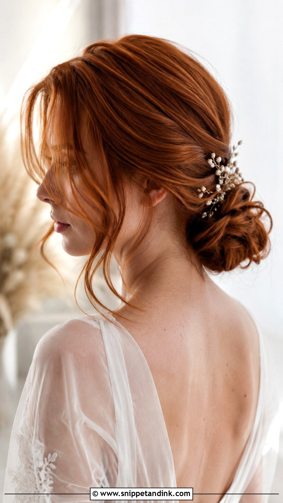Low Bun With Face Framing Pieces For Long Hair - Snippet and Ink - 15 Upstyles for Long Hair Wedding