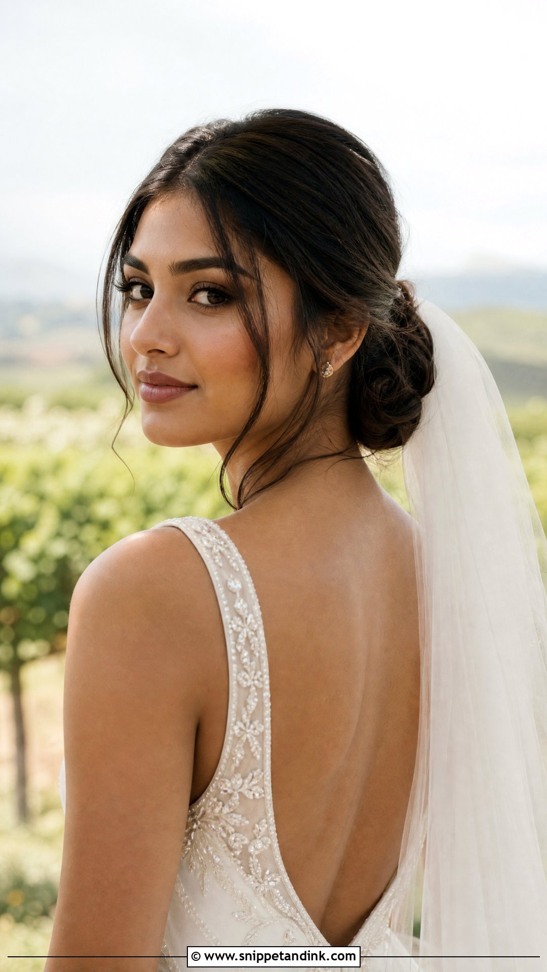 Low Bun With Face Framing Tendrils - Snippet and Ink - 20 Hairstyles for the Bride