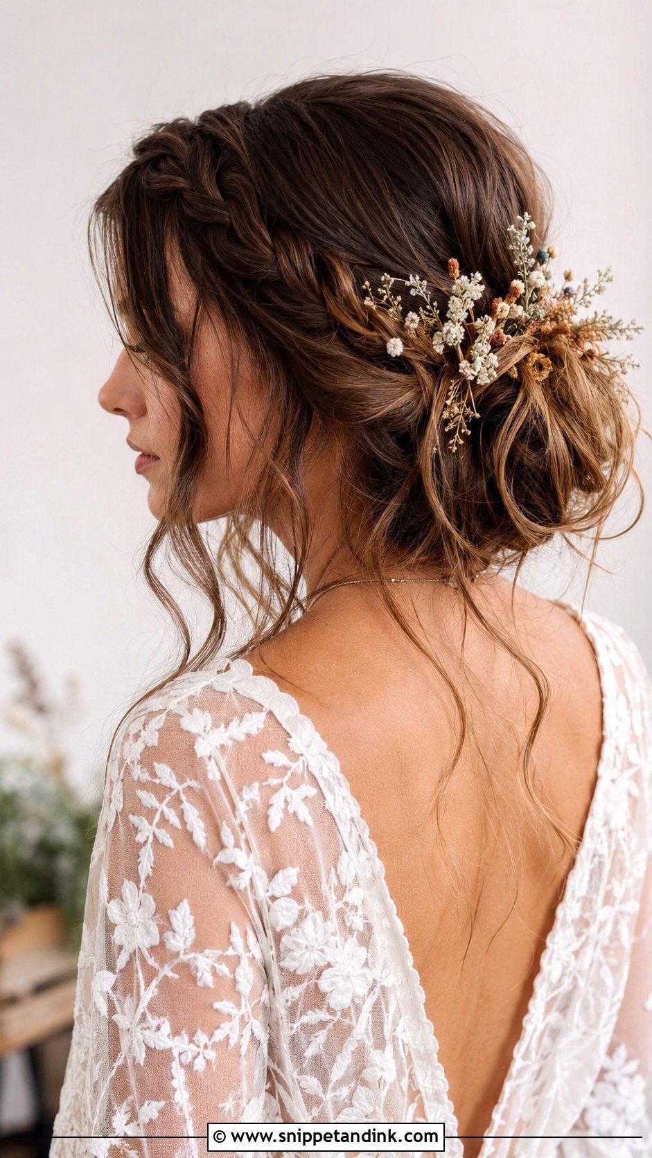 Low Bun With Fishtail Braid - Snippet and Ink - 25 Low Bun Hairstyles Wedding