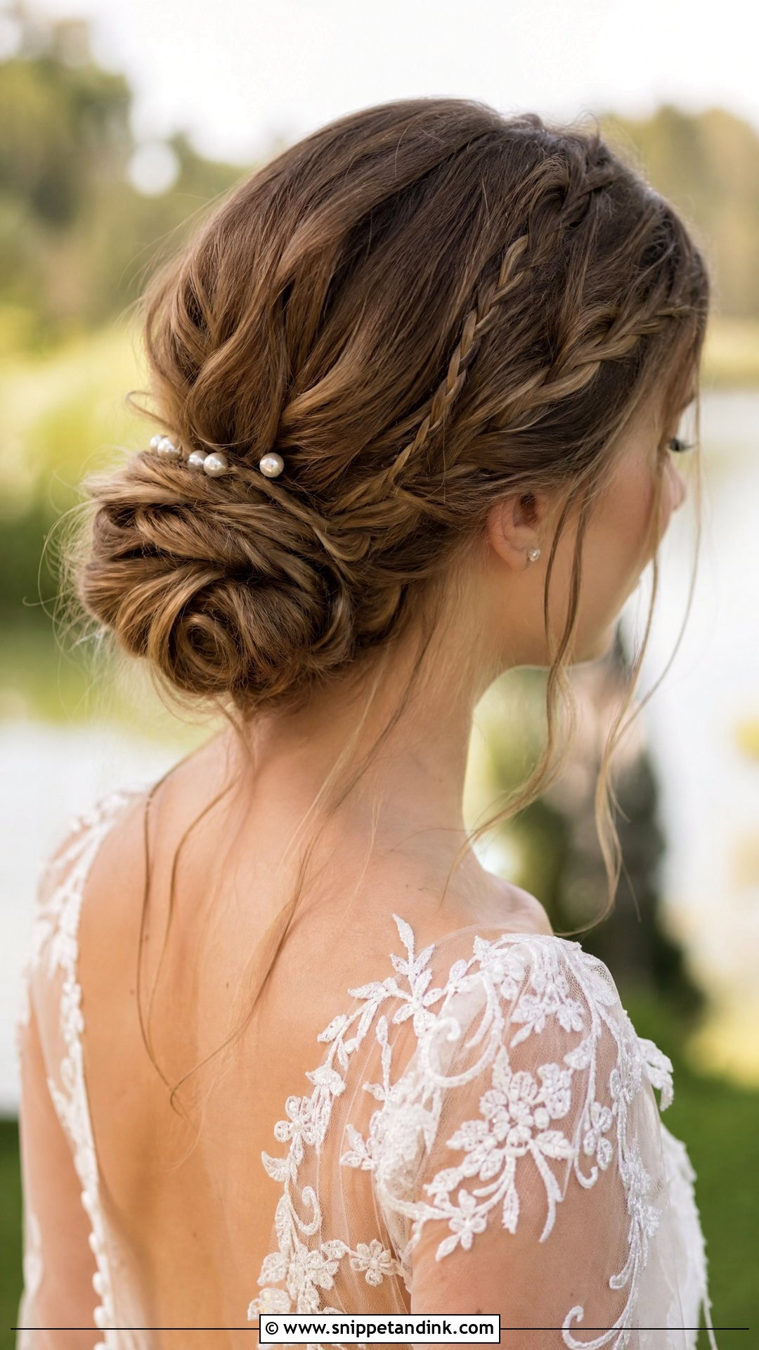 Low Bun With Front Braids - Snippet and Ink - 20 Bridal Low Bun Hairstyles