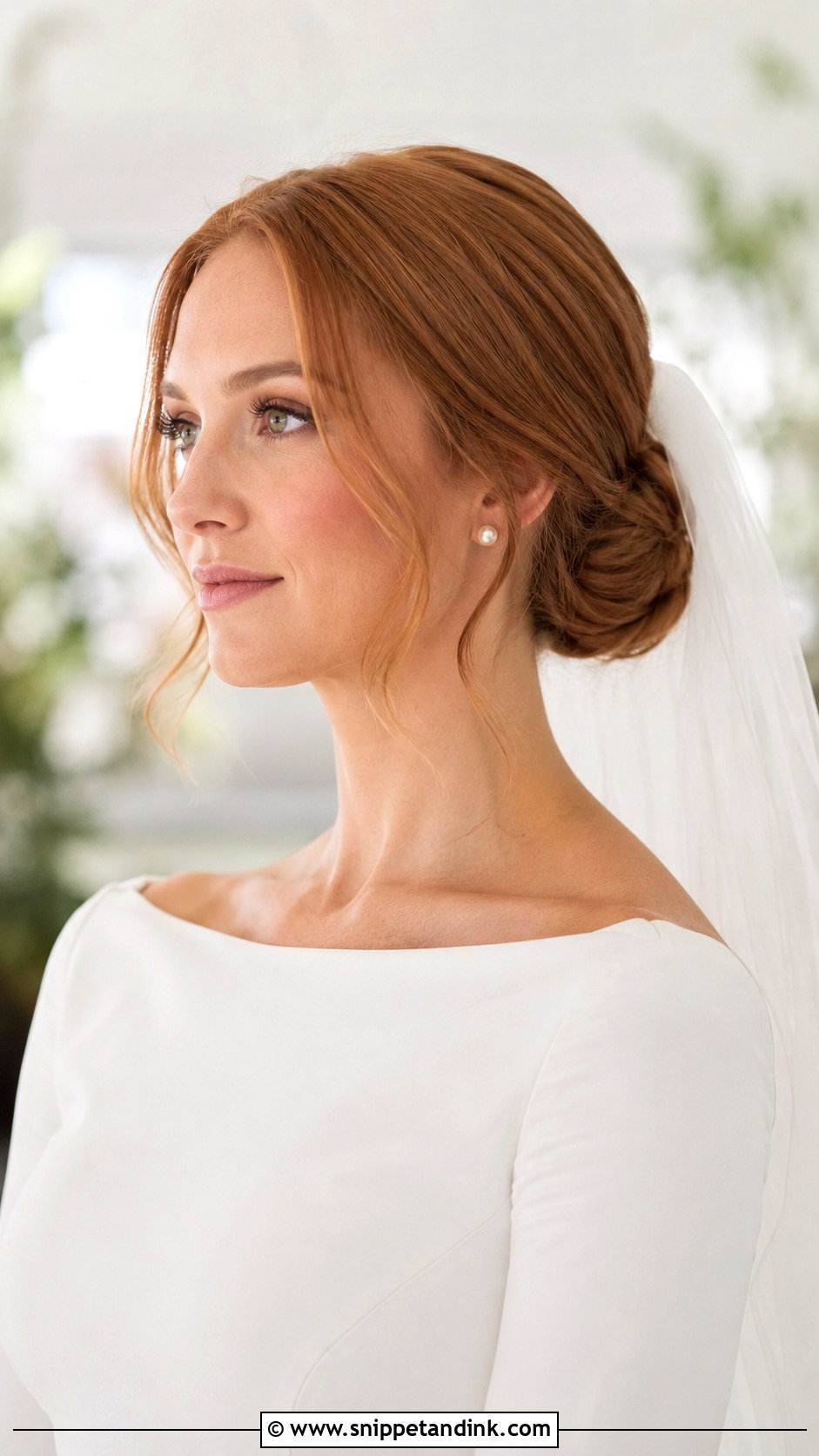 Low Bun With Front Layers - Snippet and Ink - 30 Front Hair Styles for Wedding