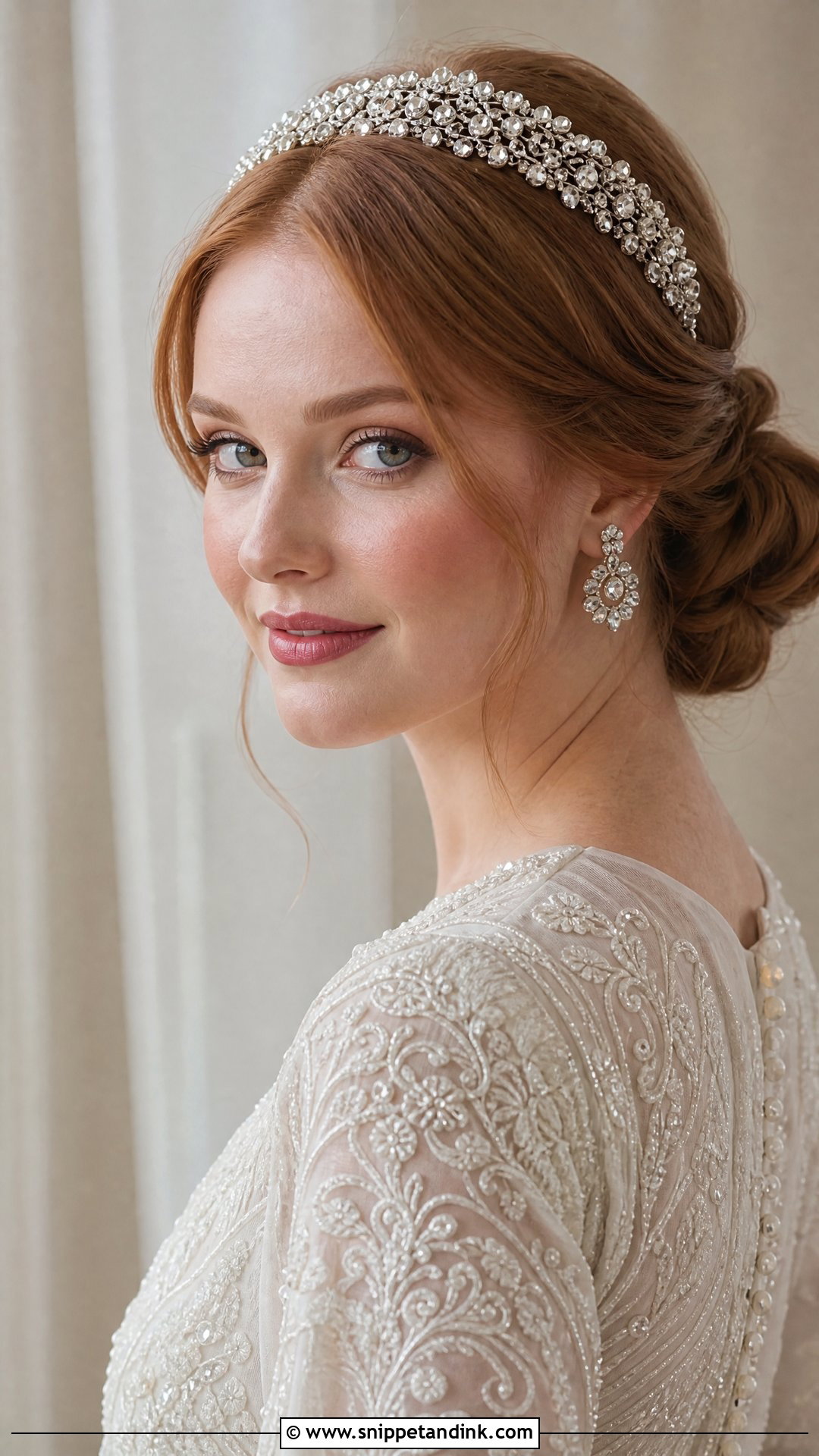 Low Bun With Headband - Snippet and Ink - 20 Sleek Low Bun Wedding Hair Ideas