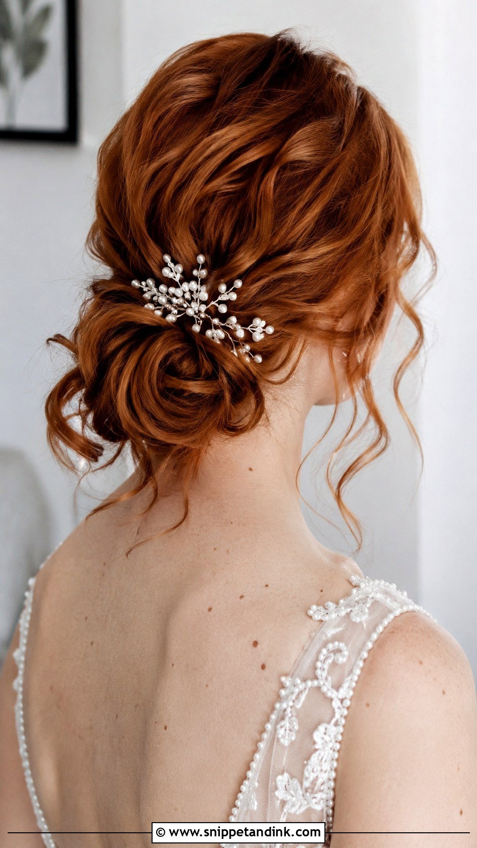Low Bun With Loose Curls - Snippet and Ink - 25 Loose Bun Wedding Hair Ideas