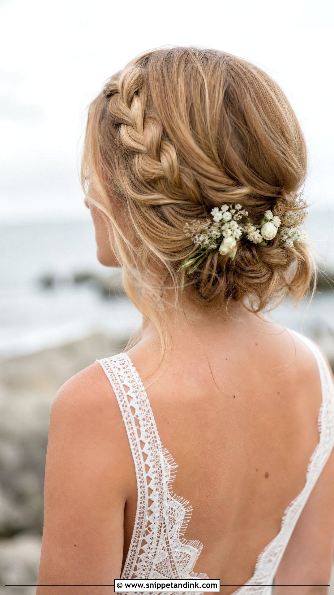 Low Bun With Side Braid - Snippet and Ink - 20 Bridal Low Bun Hairstyles