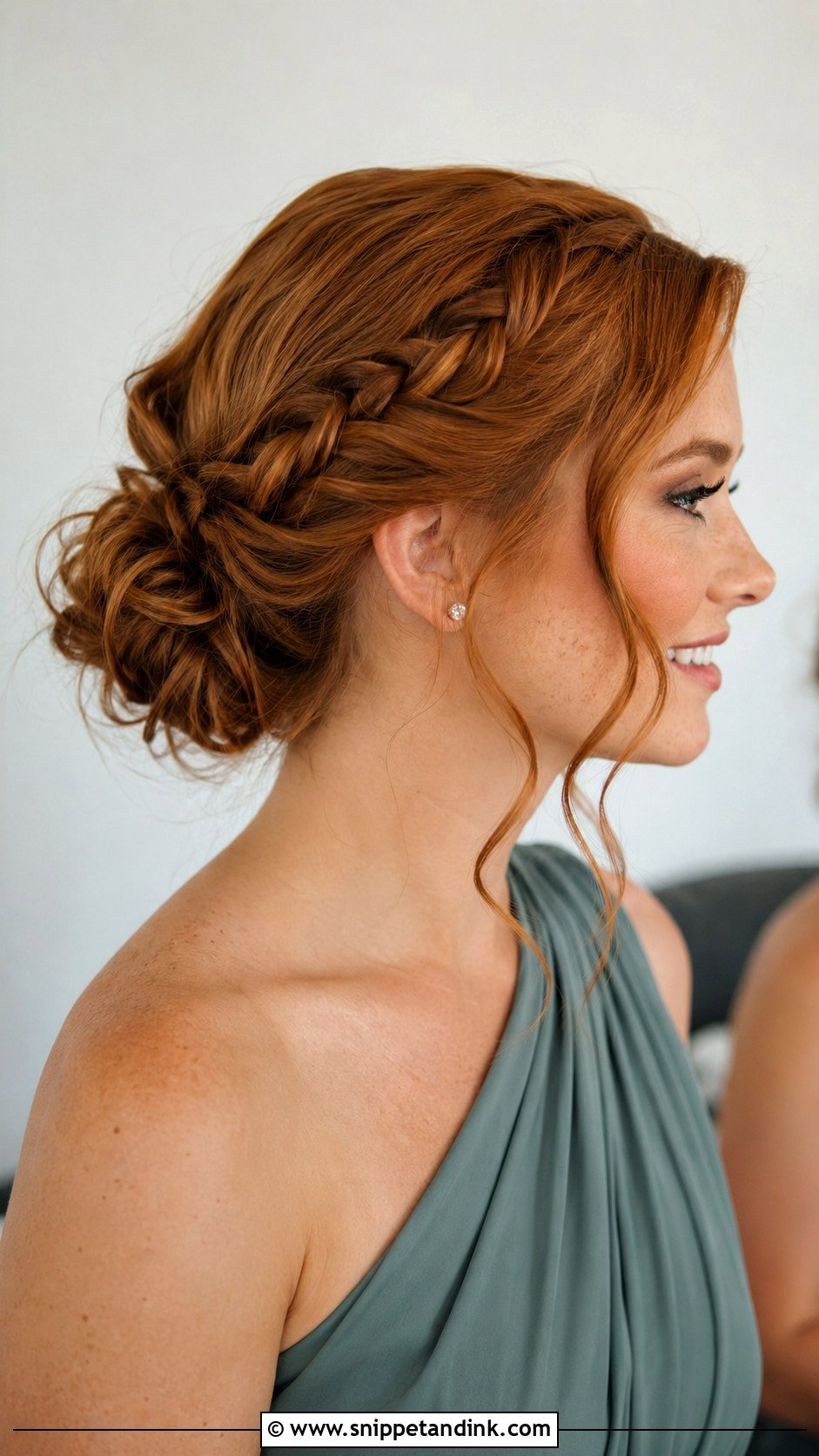Low Bun With Side Braid Short Hair - Snippet and Ink - 20 Short Hair Bridesmaid Hairstyles Updo Low Buns