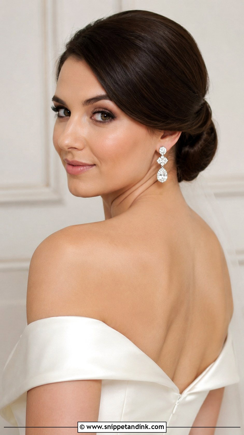 Low Bun With Side Part - Snippet and Ink - 20 Simple Updo Wedding Hairstyles