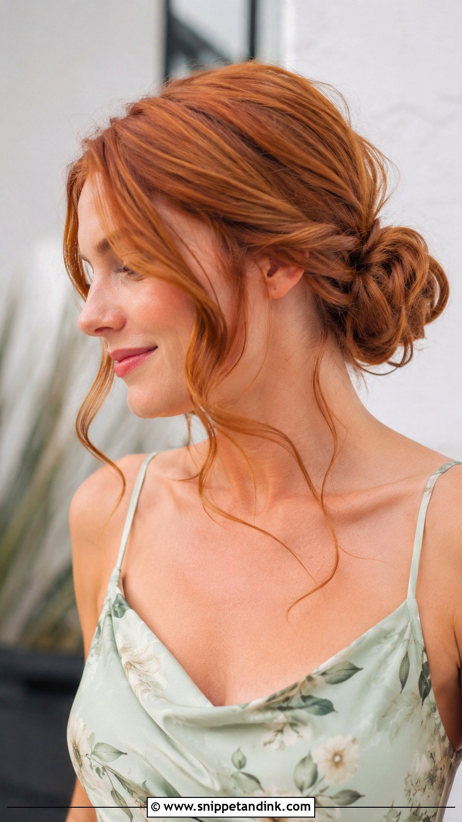 Low Bun With Tendrils - Snippet and Ink - 20 Low Bun Wedding Guest Hair Ideas