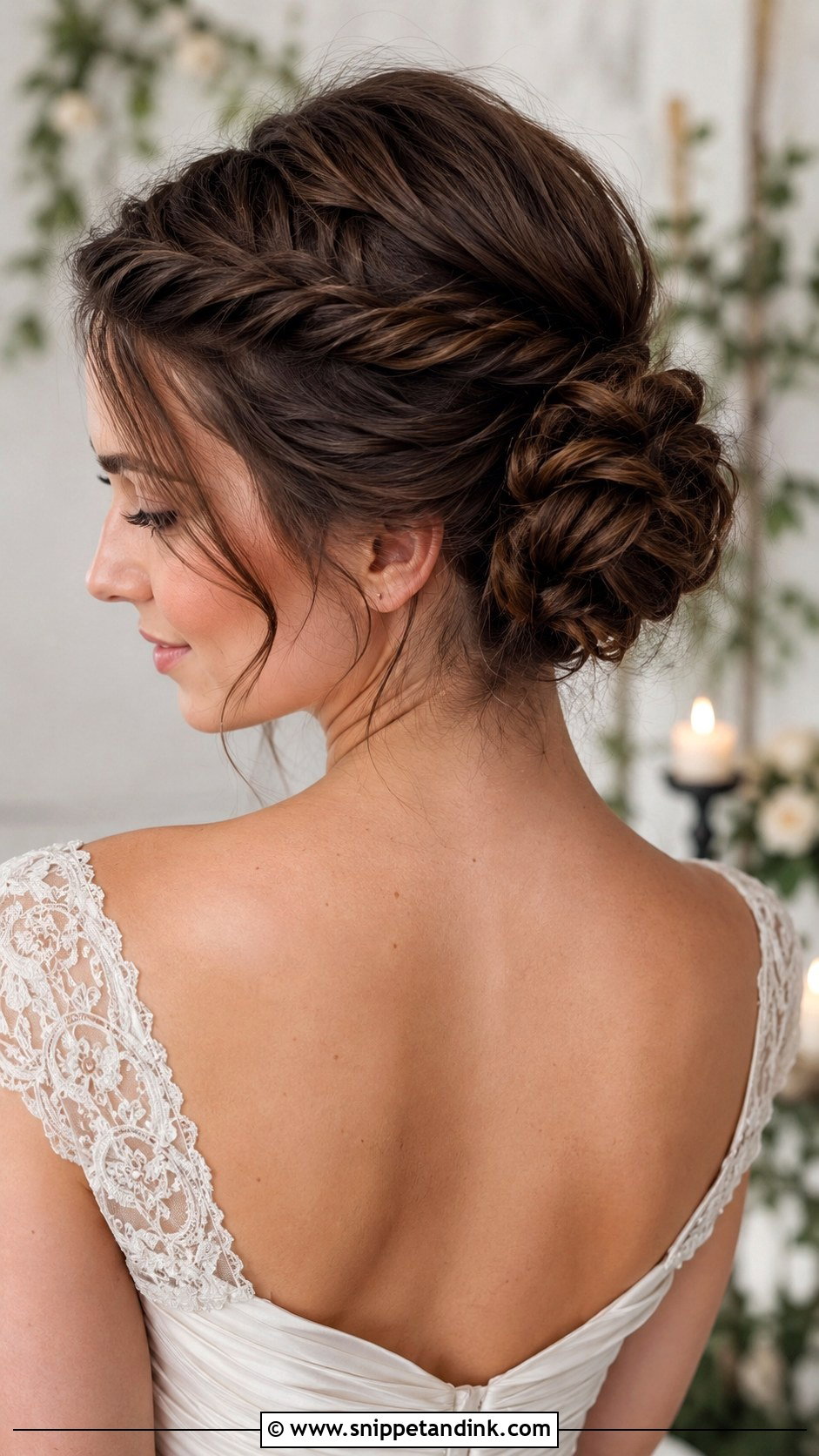 Low Bun With Twisted Crown - Snippet and Ink - 20 Low Bun Wedding Guest Hair Ideas