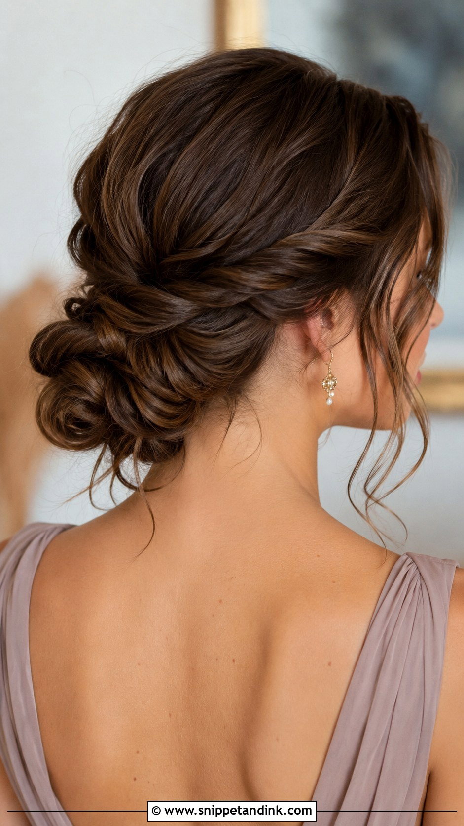 Low Bun With Twisted Sides - Snippet and Ink - 25 Wedding Guest Updos for Medium Hair