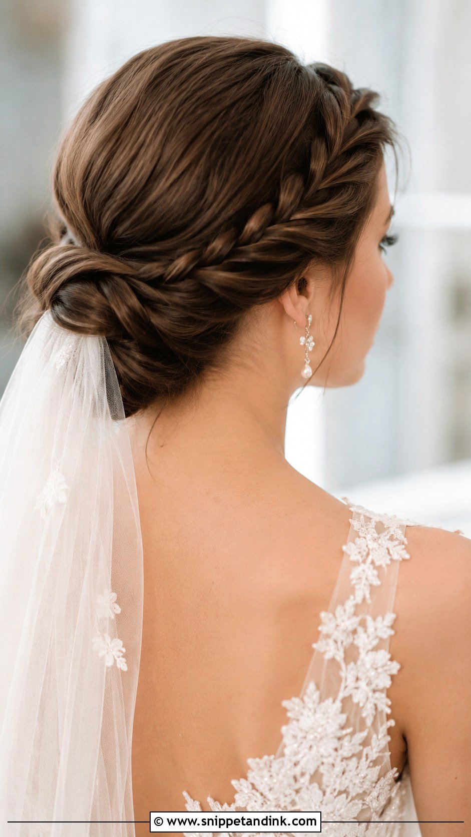 Low Bun With Twisted Sides - Snippet and Ink - 35 Short Hair Wedding Styles