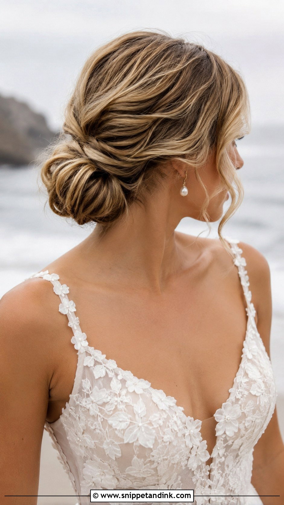 Low Bun With Wavy Texture - Snippet and Ink - 25 Low Bun Hairstyles Wedding