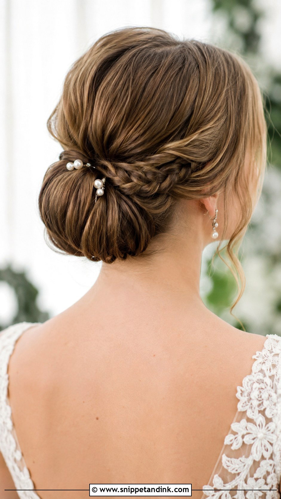Low Bun With Wrapped Braid - Snippet and Ink - 25 Low Bun Hairstyles Wedding